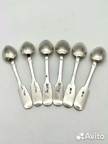 Набор кофейных серебряных ложечек 6 шт. царизм
