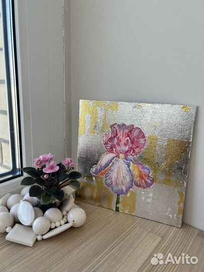 Интерьерная картина Ирис маслом