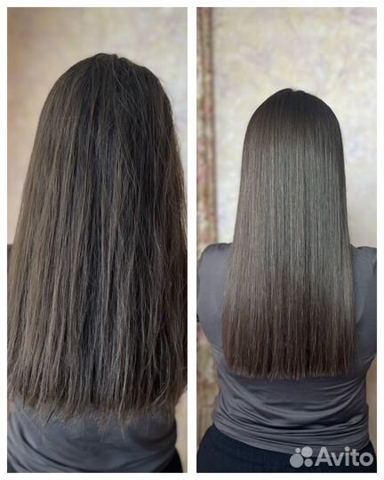 Кератиновое выпрямление волос