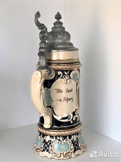 Немецкая,пивная кружка. Антикварная. 0,5 л