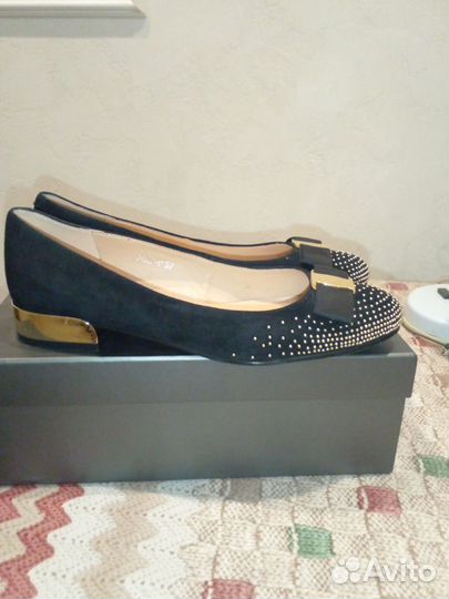 Туфли натуральная кожа, замш 37 размер