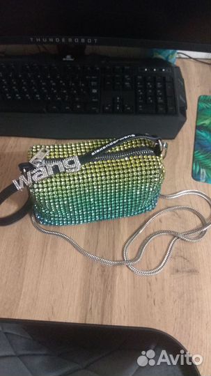 Alexander wang сумка со стразами