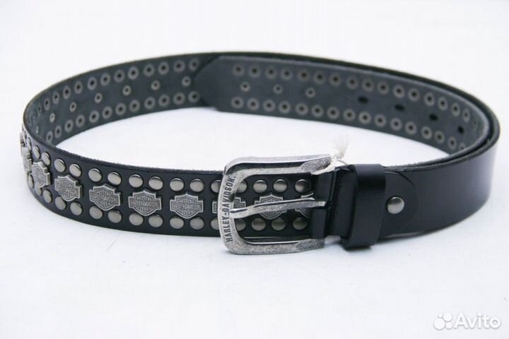 Ремень кожаный harley davidson hd/60 (чёрный)