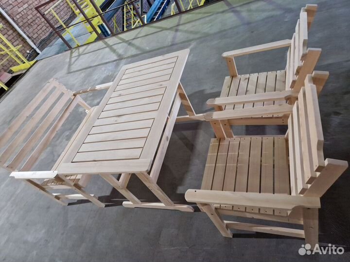 Стол + 2 стула + скамейка комплект