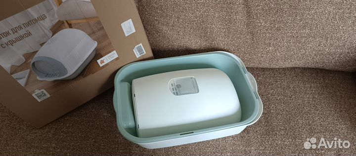 Лоток для кошек закрытый с угольным фильтром
