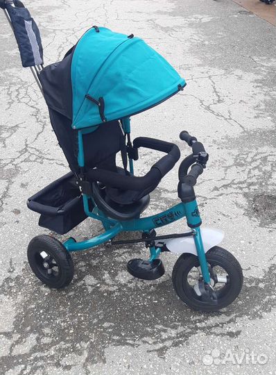 Новый Велосипед трехколесный с ручкой