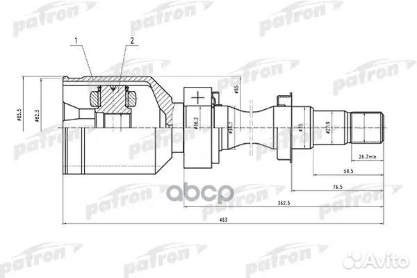 ШРУС внутренний правый 20x35x23 toyota carina E