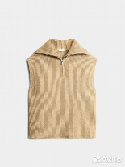 Жилет прямого кроя из смесовой шерсти