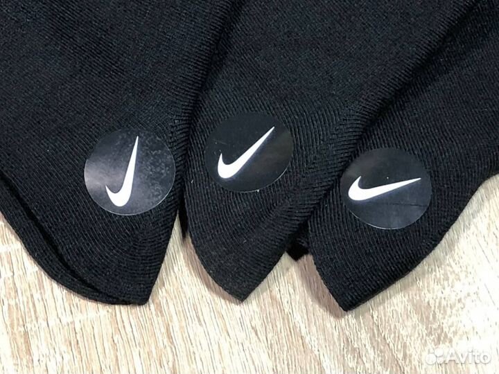 Носки Nike мужские. 10 пар. Чёрные, длинные