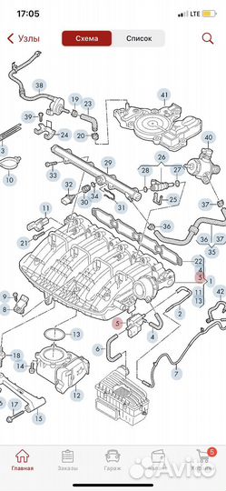 Клапан управления вихревыми заслонками VAG
