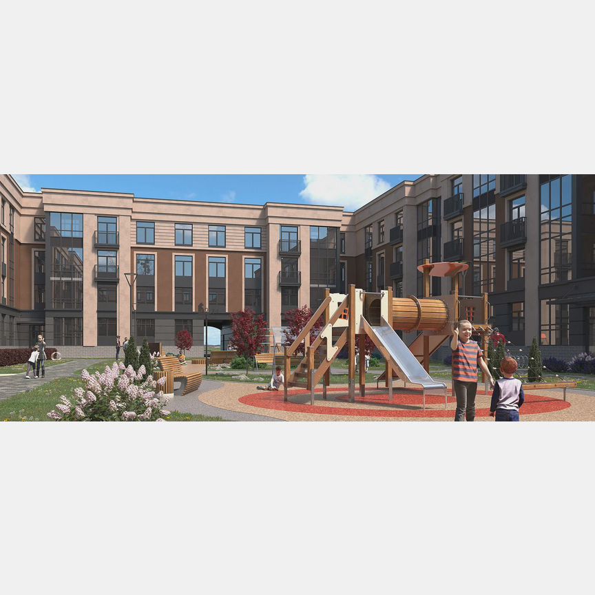 1-к. квартира, 43,3 м², 1/4 эт.