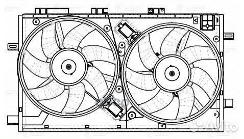 Вентилятор радиатора opel insignia 08- 2.0T/2.0D