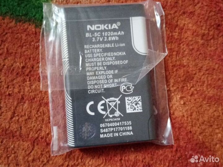 Аккумулятор для телефона Nokia