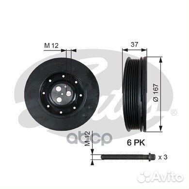 Шкив коленвала TVD1060A Gates