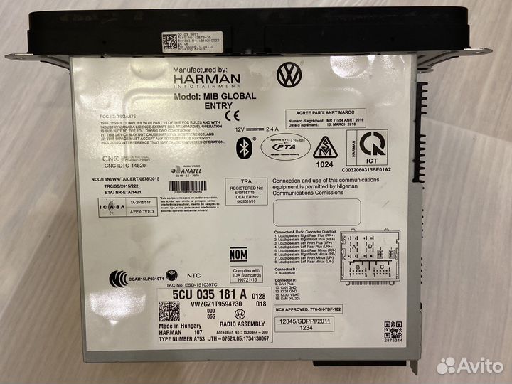 Штатная магнитола на фольцваген polo