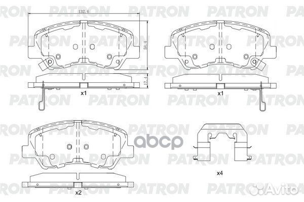 Колодки тормозные дисковые перед. hyundai KIA C