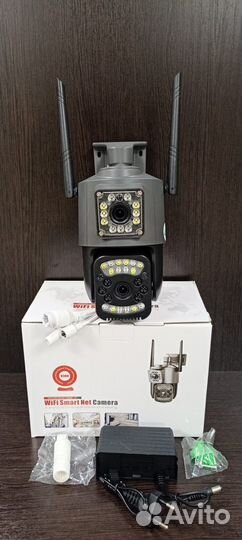 4g камера видеонаблюдения с двойным объективом