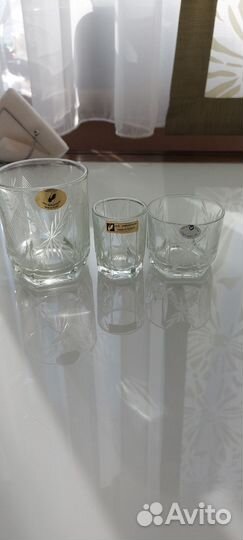 Набор стаканов гусь- хрустальный