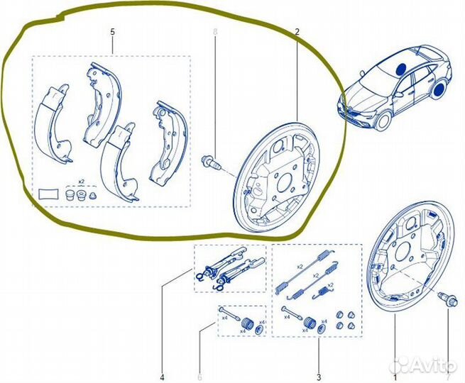 Тормозной барабан задний правый Renault Arkana JC