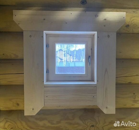 Отделка откосов, деревянными наличниками