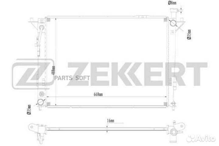 Радиатор охлаждения Хендай Санта Фе 10