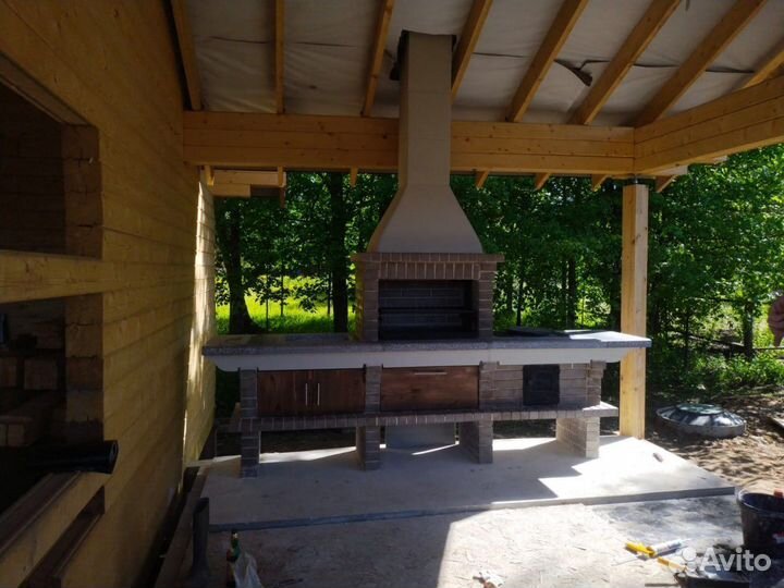 Барбекю печь из кирпича премиум-класса за 1 день