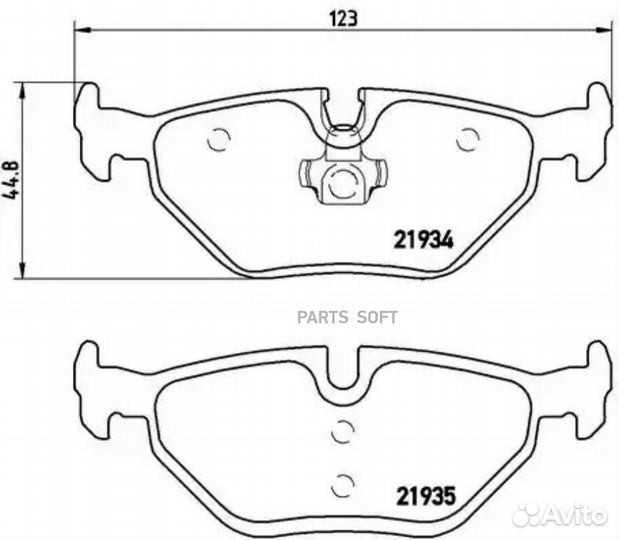 Brembo P06025 Колодки тормозные дисковые задн. BMW