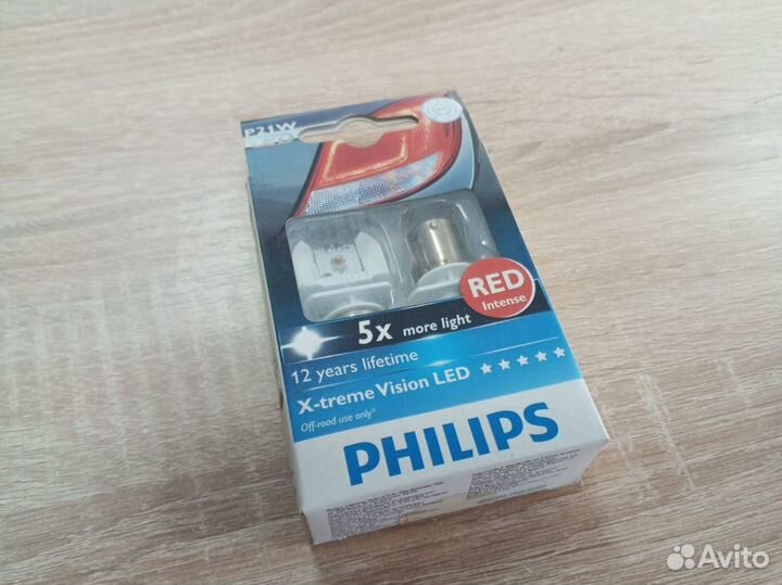 Лампа Philips LED X-treme P21W 12/24V