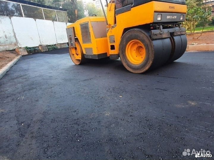 Асфальтирование дорог двора укладка асфальта