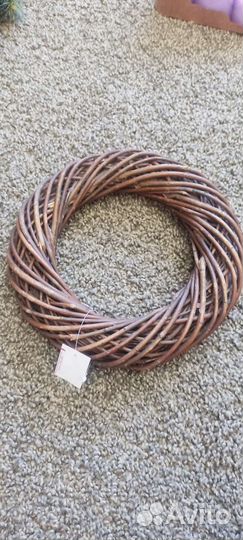 Венок из ивового прута новый, натуральный