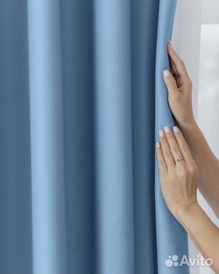 Комплект штор блэкаут Марсель Небесно-голубой