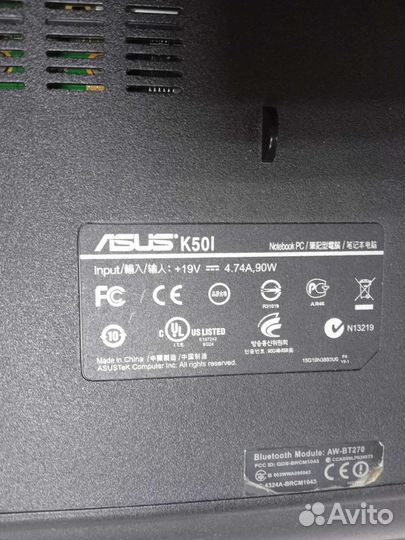 Ноутбук Asus K50I