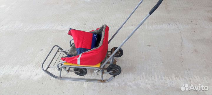 Санки с большими колесами