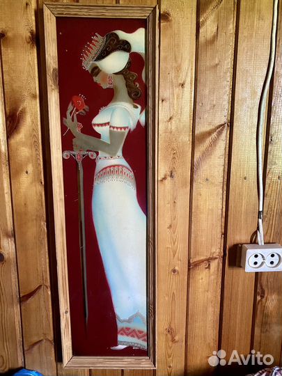 Цветная чеканка панно картина винтаж СССР ретро