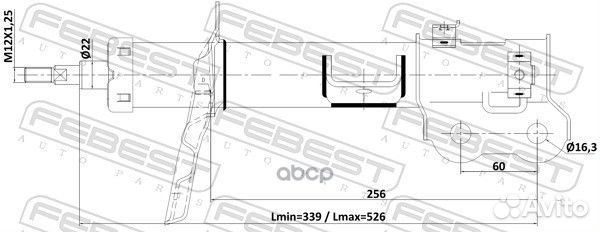 Амортизатор передний правый GAS.twin tube 22110