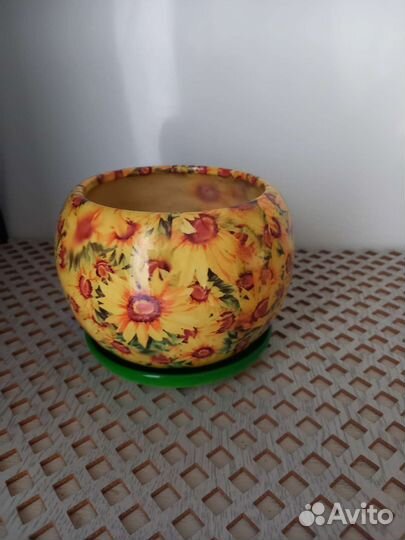 Керамические горшки для цветов бу