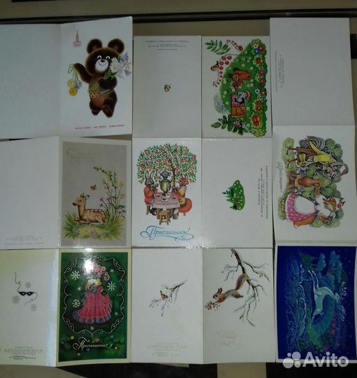 Открытки СССР 80-Е чистые