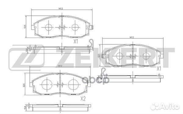 Колодки торм. диск. передн. Hyundai H100 04- H