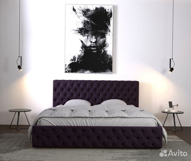 Кровать с ящиком для белья с подъемным механизмом