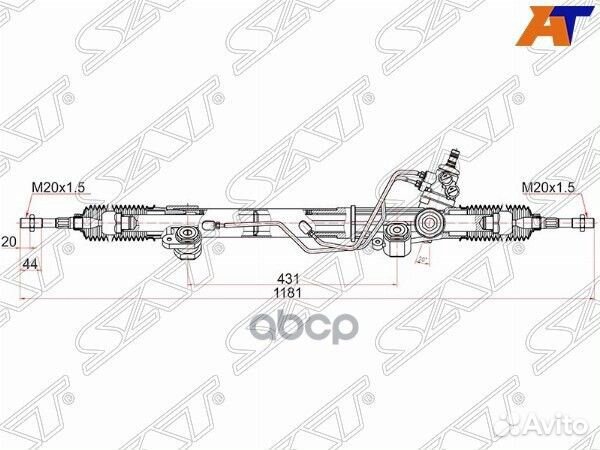 Рейка рулевая Toyota Land Cruiser 02-07 LHD ST