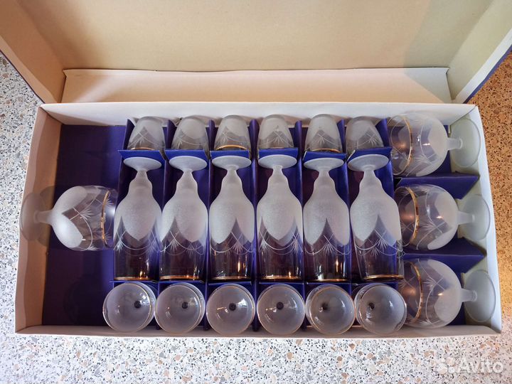 Набор хрусталь стекло 22 предмета