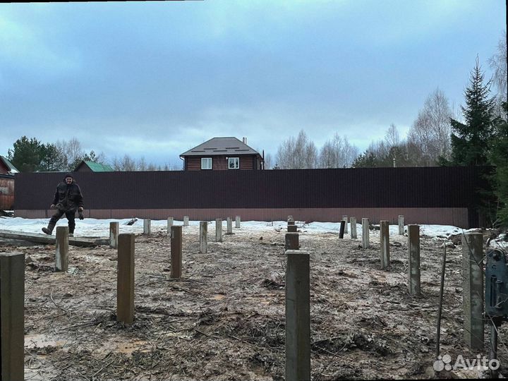 Монтаж жб свай 300х300х3000