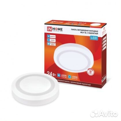 Светильник накладной IN-home nrlp-BL 24Вт 4000К