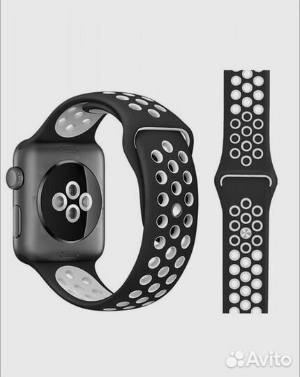 Силиконовый ремешок для apple watch 42,44,45,49mm