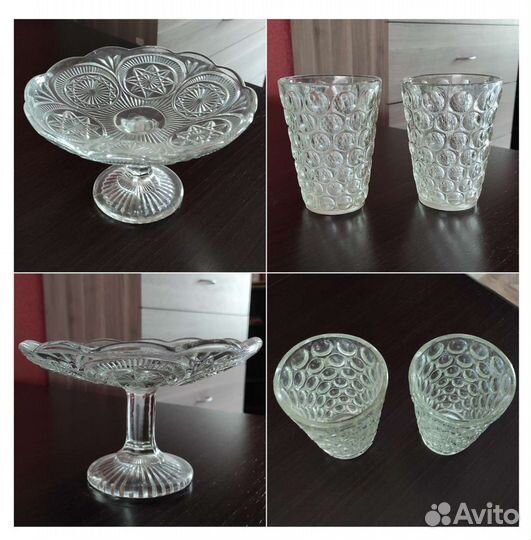 Фруктовница на ножке + вазы