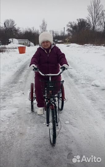 Электровелосипед трехколесный для взрослых