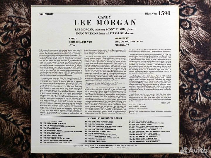 Lee Morgan – Candy – Japan 1984 винил 160g v2