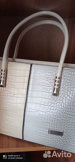 Сумка натуральная кожа бежевая