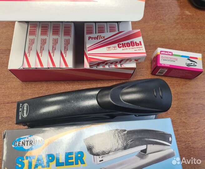 Набор Степлер+скобы+антистеплер
