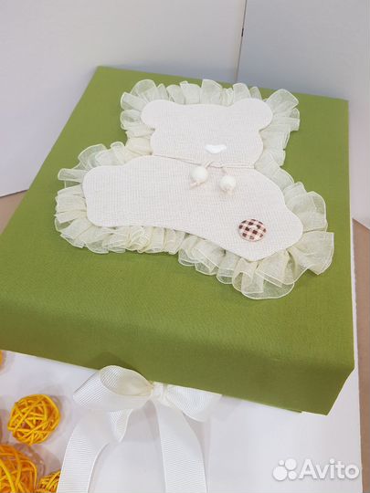 Коробка-шкатулка с мягкой хлопковой обтяжкой